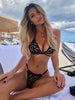 Pillow Talk Strappy Black Bikini Top